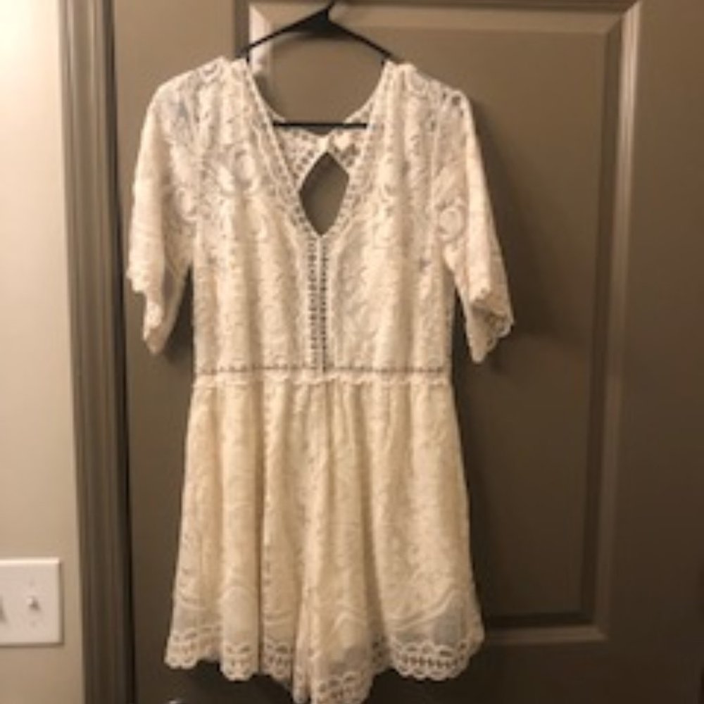 White Lace Romper